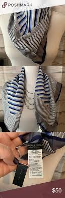 Black And Blue Wigmore Street Banana Republic 100 Silk Scarf Banana Republic Scarf Accessory Clothes Design