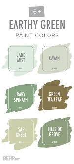 this earthy green color palette from behr is full of