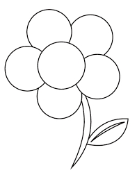 Flowers coloring page with few details for kids. Printable Flowers Coloring Pages Coloringme Com