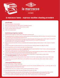Maybe you would like to learn more about one of these? La Marzocco Home Espresso Machine Cleaning Procedure Manualzz