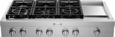 gas cooktop with 6 burners