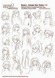 Basics Female Hairstyles Text How To Draw Manga Anime Anime Drawings Tutorials Anime Drawings Sketches Drawings