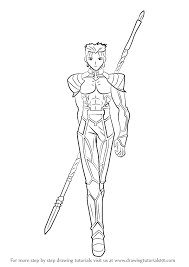 Learn How To Draw Lancer From Fate-Stay Night (Fate-Stay Night) Step By  Step : Drawing Tutorials