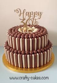 Create a truly personal gift. Chocolate Finger 30th Birthday Cake Chocolate Finger Cake Malteser Cake Cake Decorating Tips