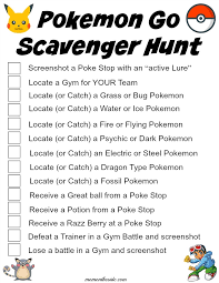 You can either write the clue on a piece of paper hidden at the chosen location, or enter the puzzles into a treasure hunt app that gives clues one by one. How To Hold A Pokemon Go Scavenger Hunt By Car