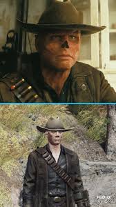 How does the Fallout series compare to playing the games for you? ☢️  #fallout #videogames #sidebyside #falloutonprime #falloutnewvegas