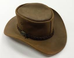 Leather Aussie Bush Hat Snowy Mountain Medium Brown Men S Xl Made In Australia Australian Outback Hat Leather Items Outback Hat