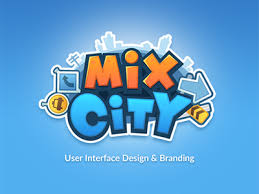 Mix City Game Logo Game Logo Design Game Logo Cartoon Logo