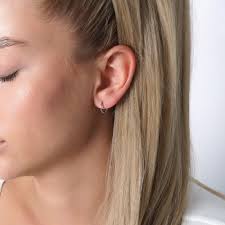 Gold earrings rings 1 cm