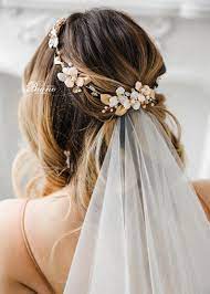 Wedding Headband For Bride Wedding Headpiece Bridal Halo Etsy In 2021 Bridal Circlet Bridal Hair Veil Headpiece Wedding