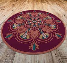 Mks india cotton handloom indian rug. Indian Style Mandala Flower Vinyl Rug Tenstickers