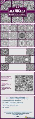 Art deco, is a visual arts design style that first appeared in france after world war i. 25 Square Mandala Coloring Pages Kdp Free Download Vector Stock Image Photoshop Icon