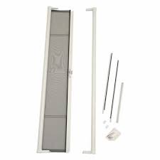 This screen is 36 wide with a 2 metal frame on each side so it needs to be between 36 and 40. Odl 36 In X 81 In White Retractable Screen Door Retractable Screen Door Retractable Screen Sliding Screen Doors