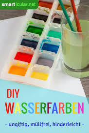 Wasserfarben Selbst Gemacht Ungiftiger Malspass Fur Kinder Wasserfarben Selber Machen Anleitungen Basteln Mit Kleinkindern