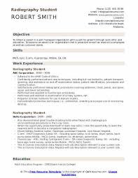 Radiography Student Resume Samples Qwikresume