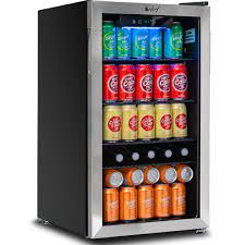 Beer fridge with drone : Deco Chef 118 Can Mini Fridge With Glass Door And Digital Controls