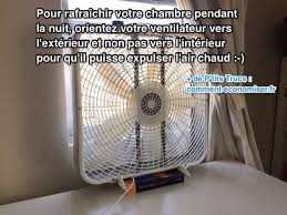 Pour Rafraichir Votre Chambre La Nuit Orientez Votre Ventilateur Vers L Exterieur Et Non Vers L Interieur Comment Rafraichir Une Piece Ventilateur Comment Economiser