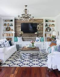 Maybe you would like to learn more about one of these? Cozy Spring Home Tour Shades Of Blue Interiors Farm House Living Room Aqua Living Room Chic Living Room