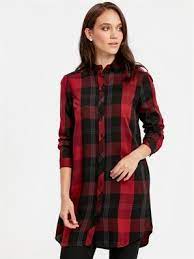 Ekose Viskon Tunik Lc Waikiki Stil Kiyafetler Moda Stilleri Casual Is Giysileri
