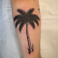 Palm Tree Silhouette Leg Tattoo Palm Tree Tattoo Palm Tattoos Tree Tattoo Forearm