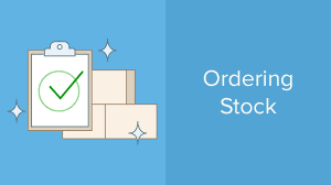 ordering stock with vend vend u