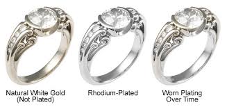 Regardless of how long your rhodium plating lasts, you will not want to replate your ring with rhodium more often than absolutely needed because each time you do, the old plating must be stripped down to the original metal and scratches will need to be removed. Why White Gold Should Not Be Rhodium Plated Jodie Gearing