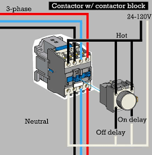 Once the timer reaches the set timing, it stops and the contact closes thereby completing the circuit and. How To Wire Contactor Block Delay Timer Http Waterheatertimer Org How To Wire Contactor Block H Instalacoes Eletricas Engenharia Eletrica Projetos Eletricos