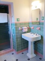 See Jane Design A Vintage Style Green And Pink Tile Bathroom For Her 1939 Brick Colonial House Retro Re Vintage Bathrooms Green Bathroom Pink Bathroom Tiles