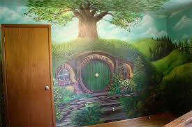 The Shire Is The Perfect Theme For A Nursery Nursery Mural Nursery Middle Earth