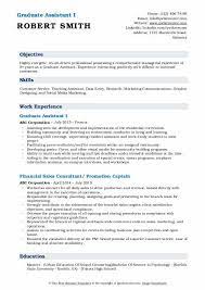 Try out different templates in our resume builder, and if you're applying for an academic position, you can make it longer in order to include your curriculum vitae. Graduate Assistant Resume Samples Qwikresume