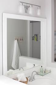 Frameless rectangular mirror, $230, lampsplus.com Master Bathroom Makeover Diy Projects Galore