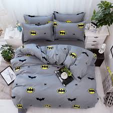 Batman Character Superhero Kids Bedding Set King 4pcs Super Sale Kids Duvet Cover Simple Duvet Cover Kids Bedding Sets