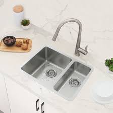 Check spelling or type a new query. Stylish 24 L X 18 W Dual Mount Double Basin Kitchen Sink With Strainers Reviews Wayfair