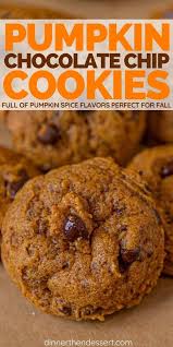 Pumpkin Chocolate Chip Cookies Holiday Baking Recipes Pumpkin Chocolate Chips Pumpkin Chocolate Chip Cookies