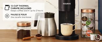 keurig k duo plus coffee maker single serve and 12 cup carafe drip coffee brewer compatible with k cup pods and ground coffee black