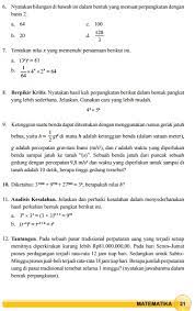 Kunci Jawaban Latihan 1 2 Perkalian Pada Perpangkatan Halaman 20 21 22 Kelas 9 Kunci Jawaban Buku Paket Terbaru Lengkap Bukupaket