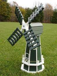 46 Poly Dutch Windmill Green With Whitetrim Ebay Garden Windmill Windmill Diy Dutch Windmills