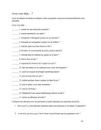 This Is An Interview Assignment That My 8th Graders Complete With The Passe Compose Unas Francesas