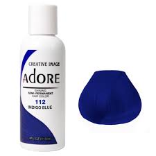 Adore Semi Permanent Hair Color 112 Indigo Blue Permanent Hair Color Adore Hair Dye Blue Natural Hair
