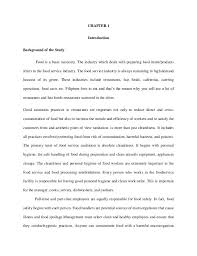 Chapter 1 Introduction Background Of The Study Food Is A Basic Necessity The Industry Which Deals With Preparing Food Studying Food Myself Essay Food Industry