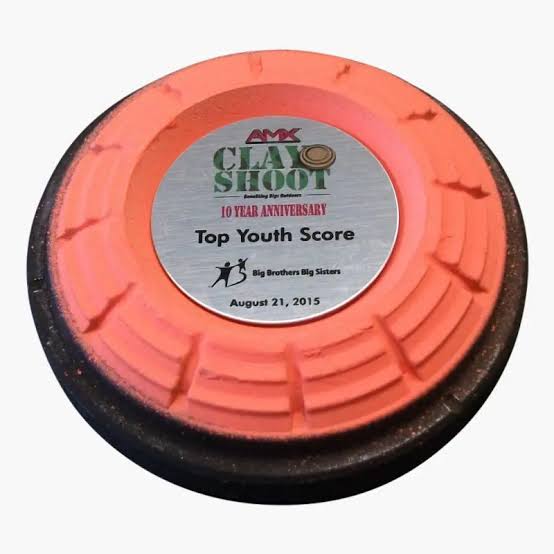 Personalized Clay Pigeon Award - Attached to 7x9 Wall Plaque