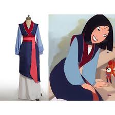 Newest Hua Mulan Dress Blue Dress Princess Dress Movie Cosplay Costume S Xl Disney Dresses Mulan Costume Mulan Outfit