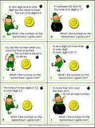 What is out on the lawn all summer and is irish? St Patrick S Day Riddles Two Digit Numbers Free Tpt