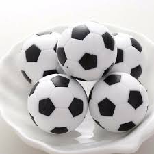 Sports goods like promo rugby balls, mini soccer ball american australian football volleyball promotional. Indoor Games 6 Pcs Table Soccer Ball Foosball Novelties Fussball Game Black And White 31mm Tricentrix Com