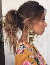 Pinterest Deborahpraha Messy Ponytail With Waves Hair Styles Short Hair Ponytail Short Hair Styles