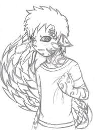 To all of the fans of gaara, here is the coloring page of gaara, the ninja of the hidden sand village. Shukaku Gaara Coloring Pages