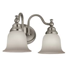 Portfolio Brandy Chase 2 Light Nickel Traditional Vanity Light Bar In The Vanity Lights Department At Lowes Com
