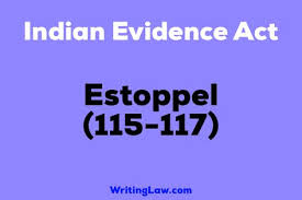 Estoppel Chapter Viii Of Evidence Act Section 115 117 With Images Acting Evidence Chapter