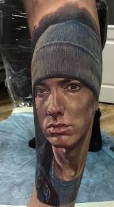Cool Eminem Tattoo Eminem Tattoo Portrait Tattoo Unusual Tattoo
