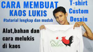 Melukis kaos /alat lukis/kain katun. Cara Membuat Kaos Lukis Custom Tutorial Bahan Dan Alat Melukis Kaos Youtube